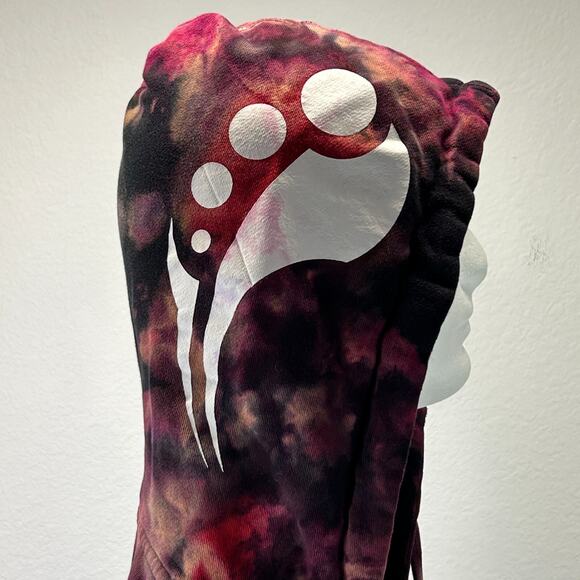 Insomniac EDC Hoodie Mens S Small Electric Daisy Carnival EDM Rave Tie Dye Black - Picture 4 of 11